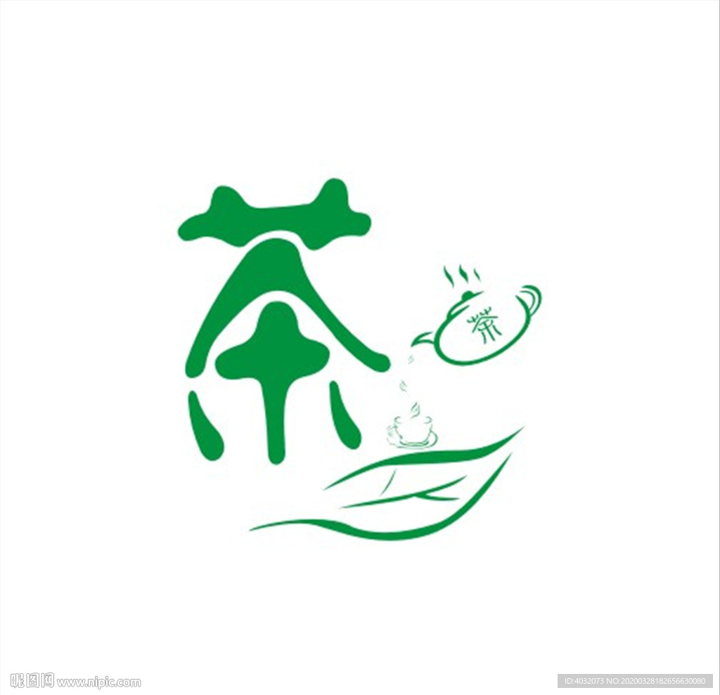 茶叶包装茶叶茶壶图案矢量图