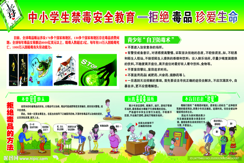 学校禁毒展板