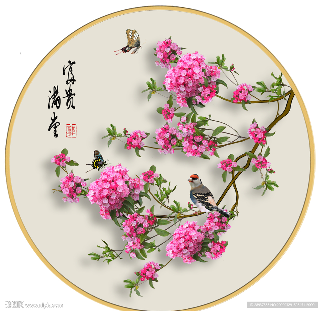原创花卉花鸟装饰画壁画