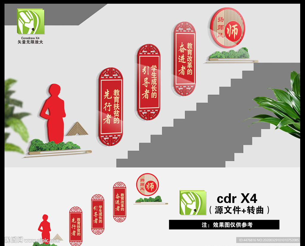 教师楼梯文化墙