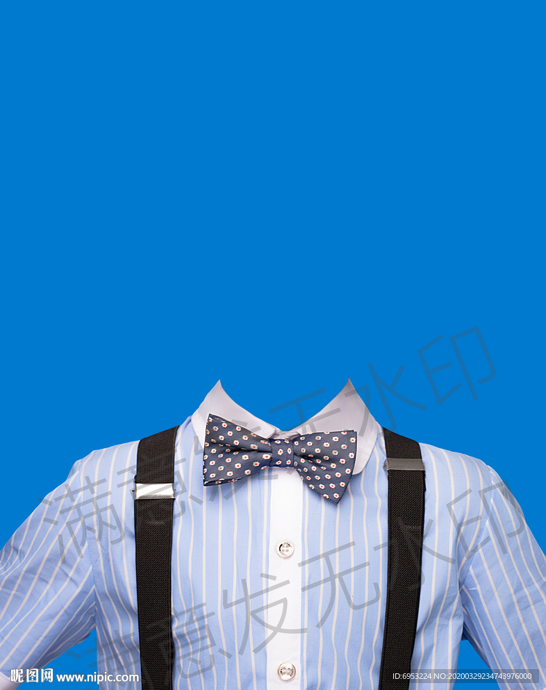 小男孩领结吊带证件照换衣服