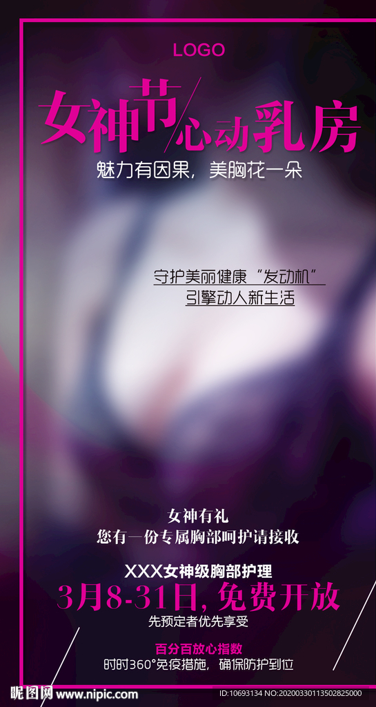 胸部护理海报