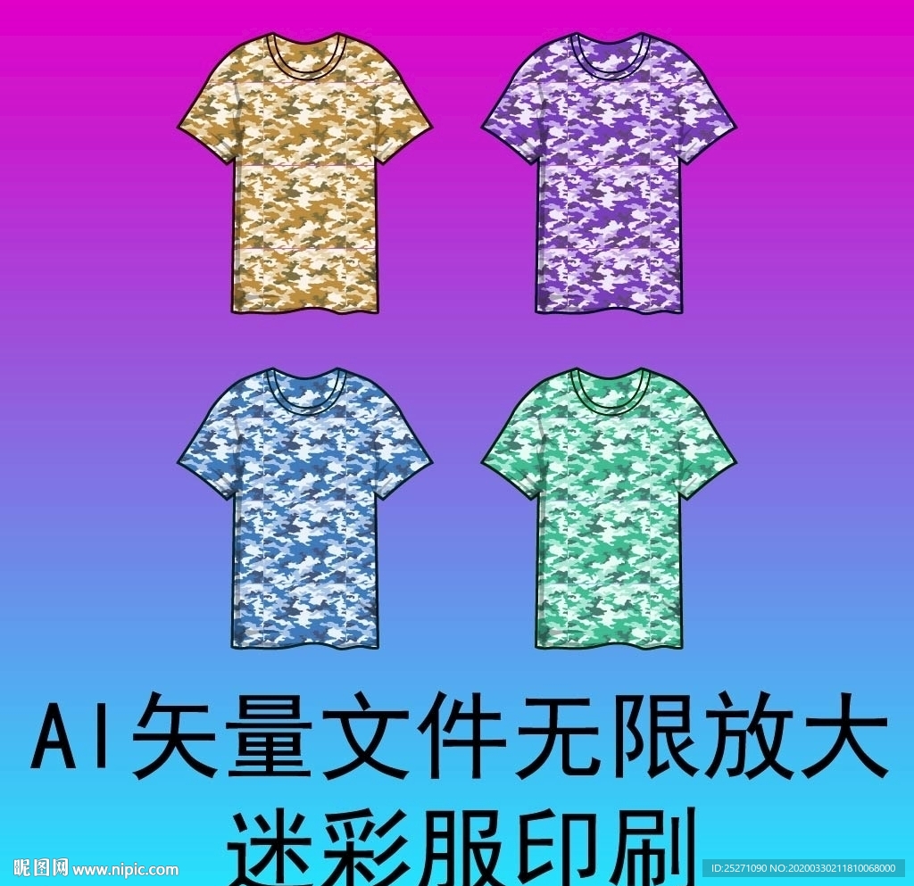 服装流行元素迷彩服印刷