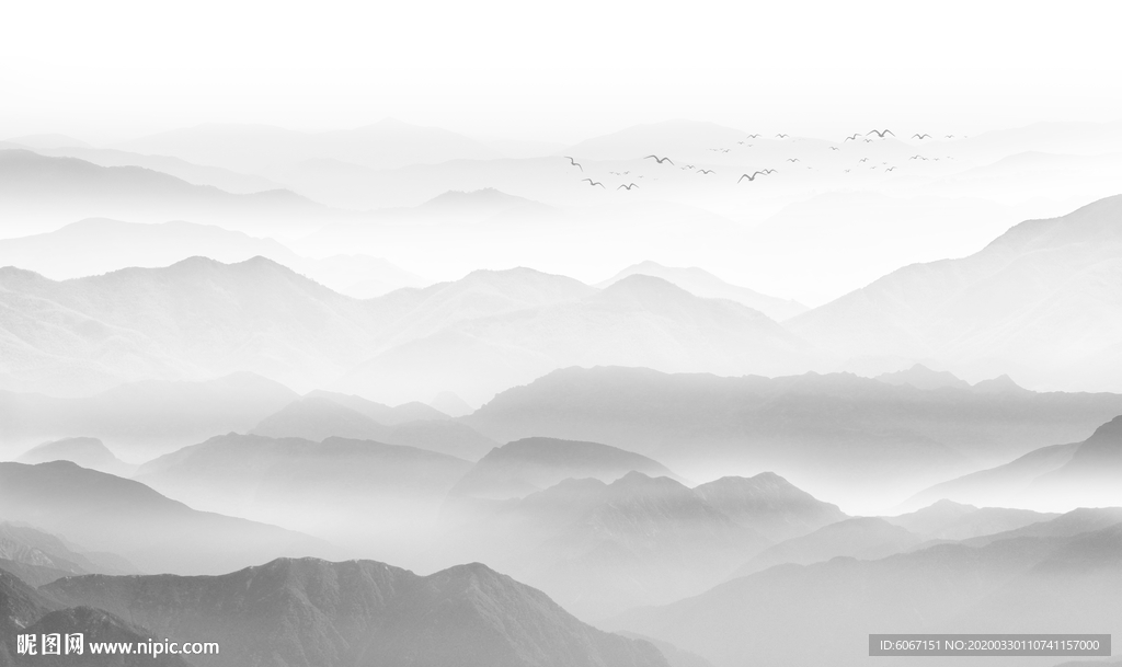 水墨山水画