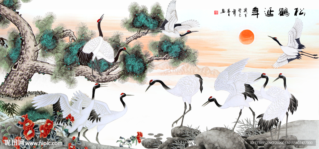 松鹤延年图