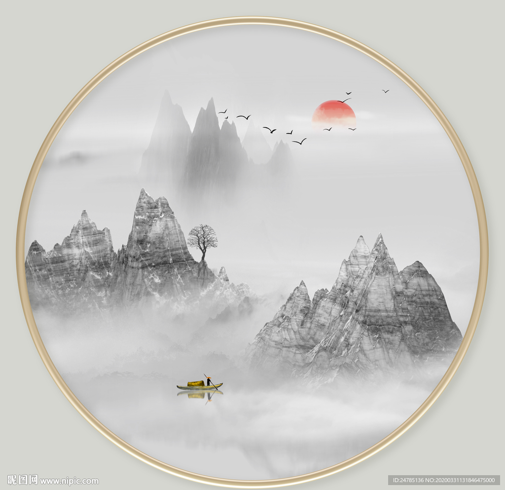 禅意山水画