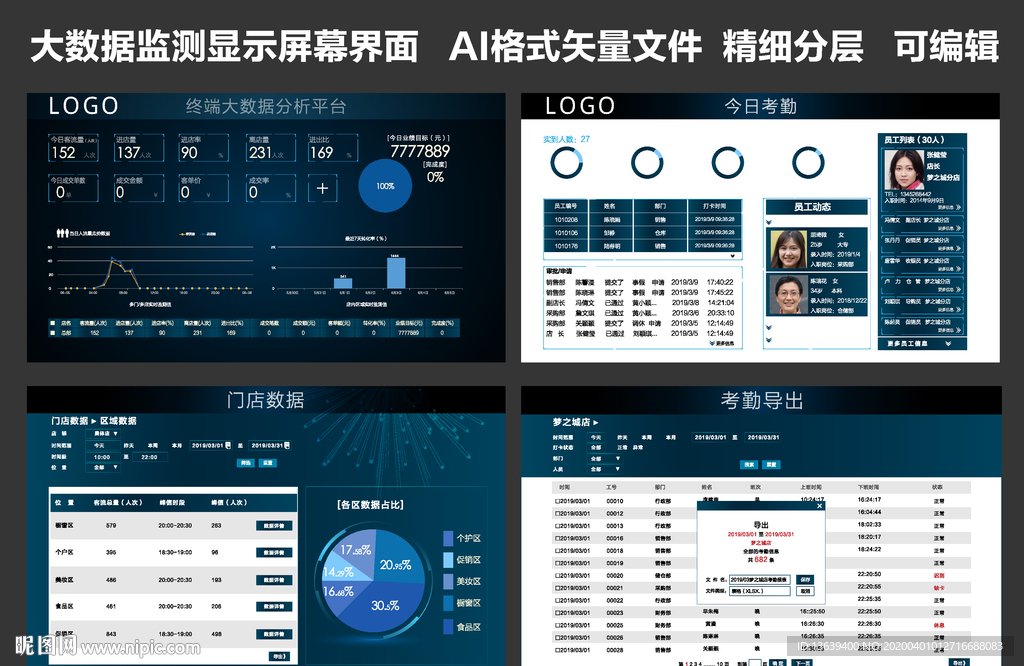 监测大数据屏幕