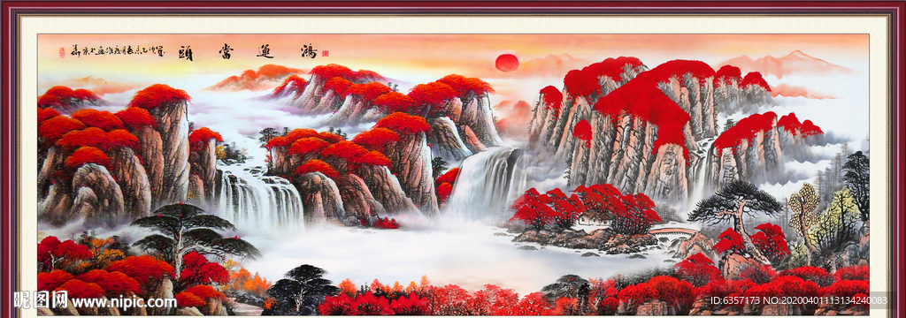 山水画国画山水画