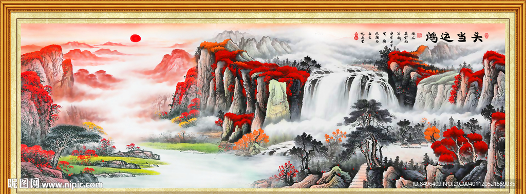 山水画国画山水画