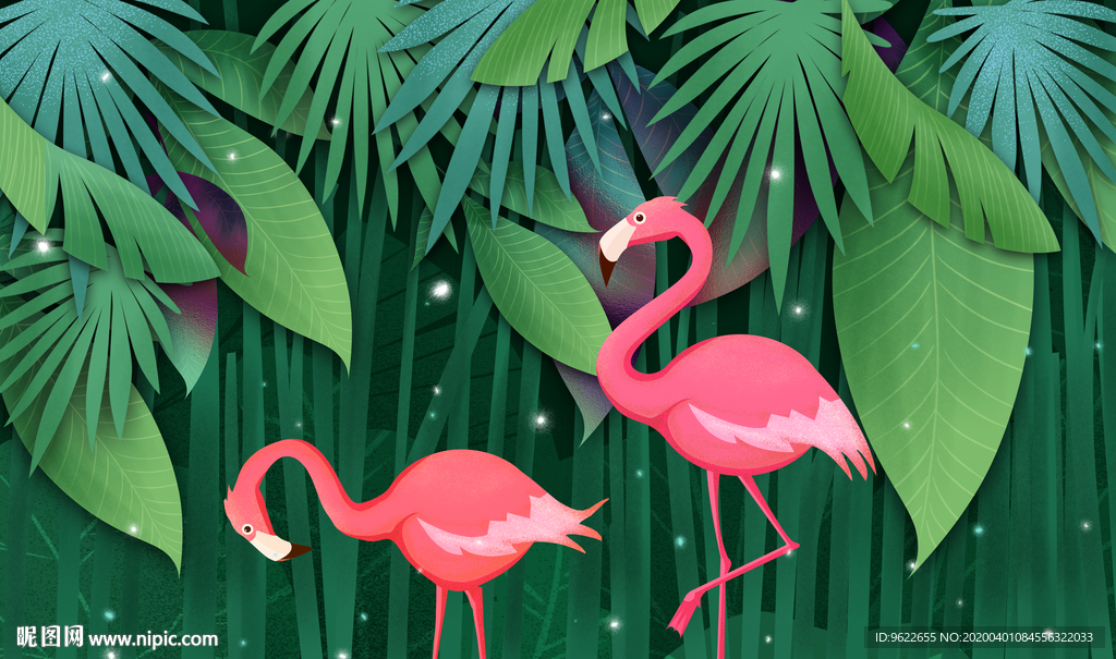 火烈鸟背景