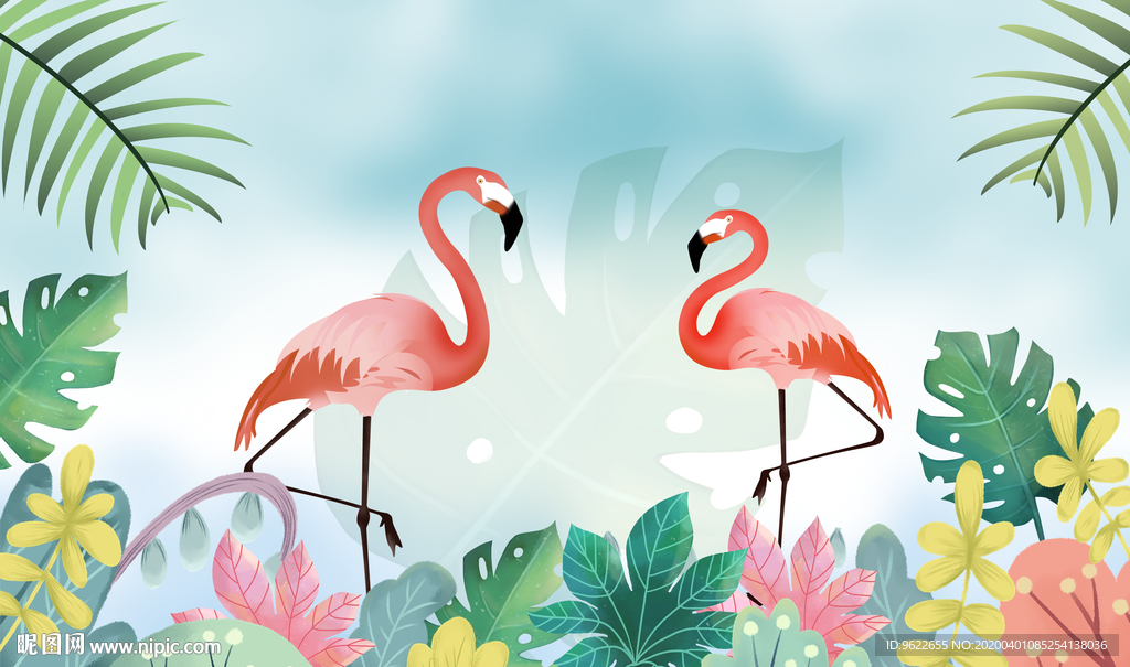 火烈鸟背景