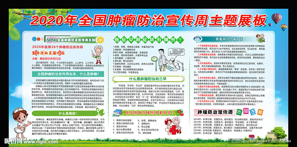 全国肿瘤防治宣传周展板