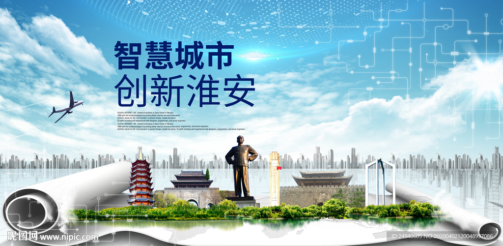 江苏淮安大数据科技智慧城市海报
