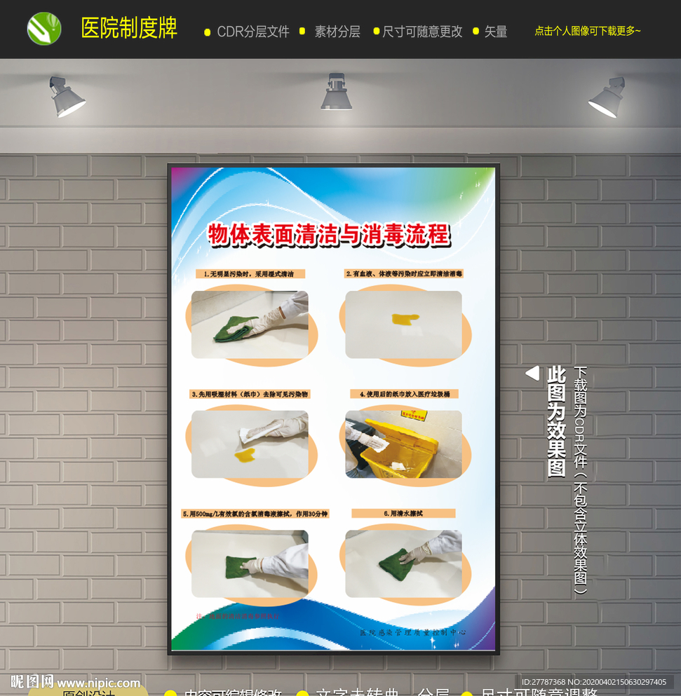 物体表面清洁与消毒流程
