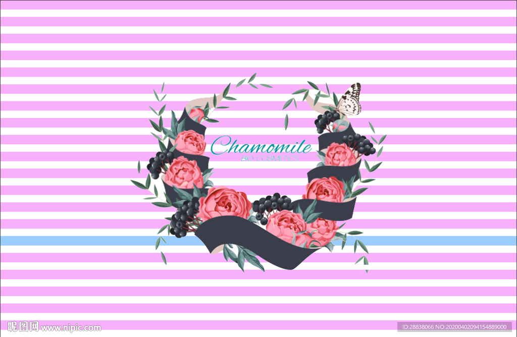 卡通条纹花