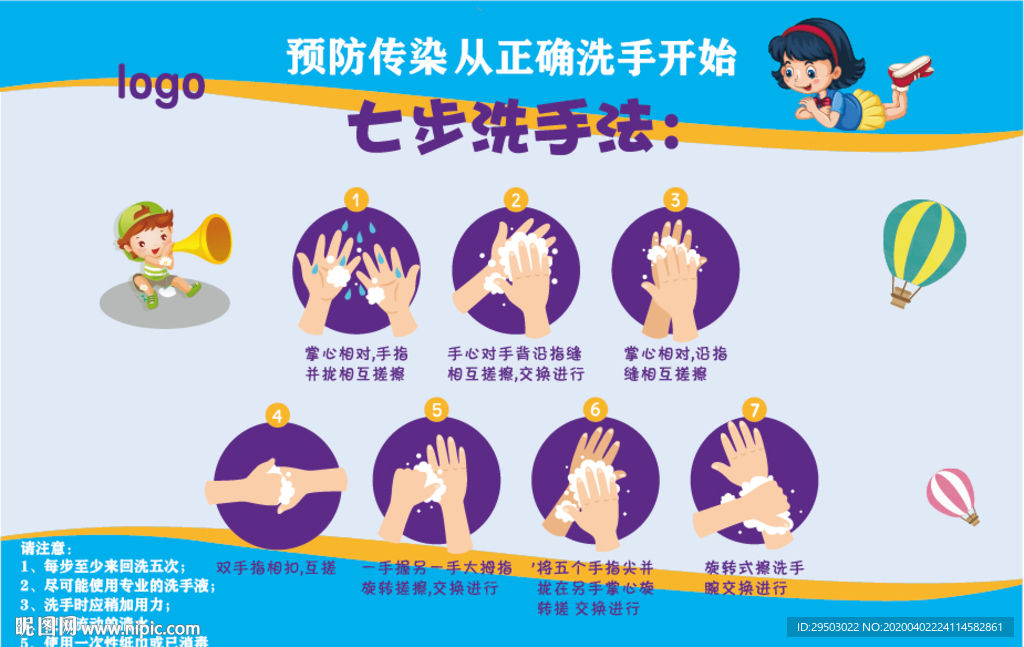 洗手七步法