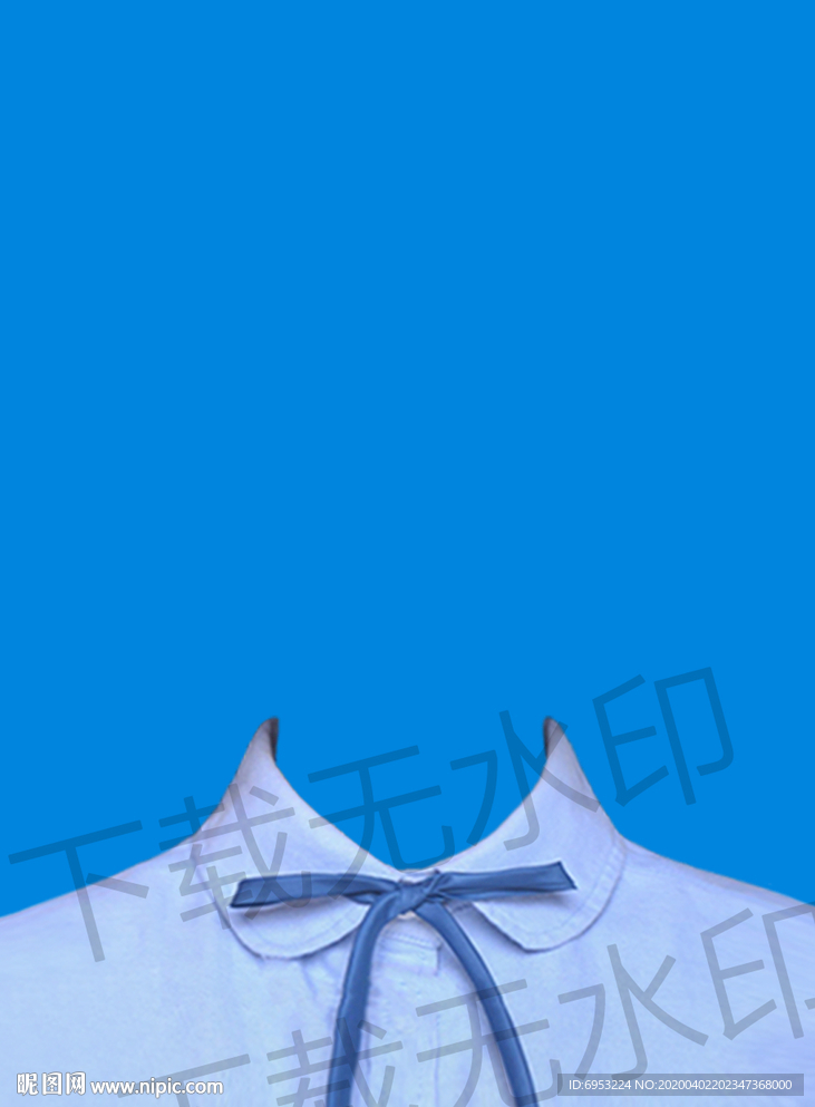 蓝色衣服模板