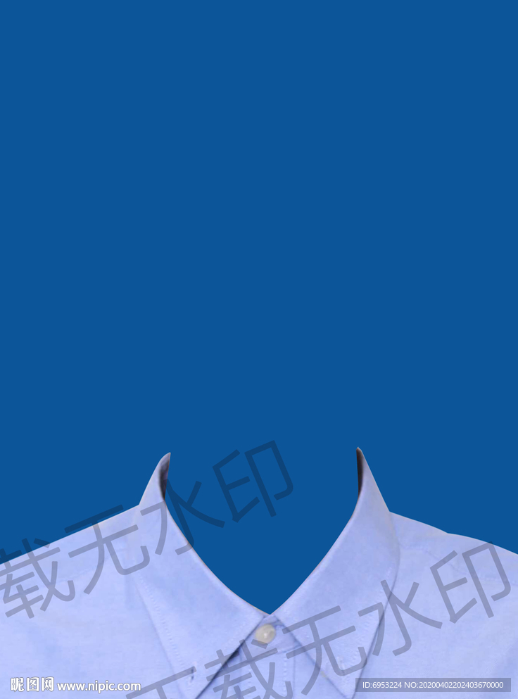 女生蓝色寸照衬衫