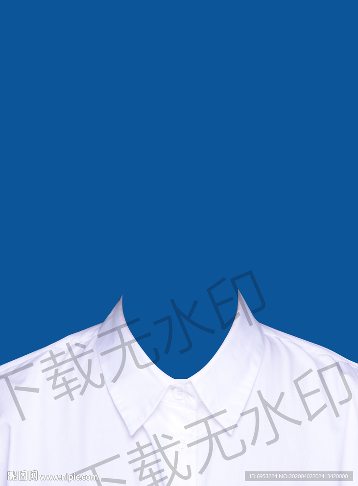 女性证件照白衬衫