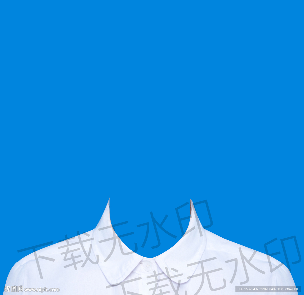 半身白衬衫模板
