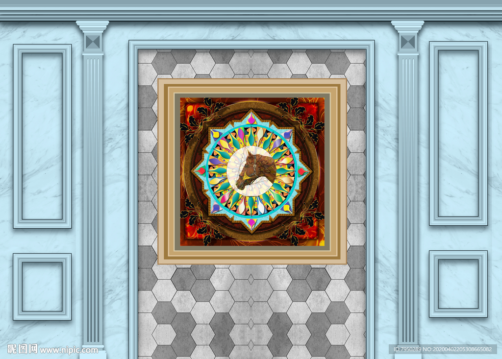 集成墙板背景墙欧式集成墙板 墙