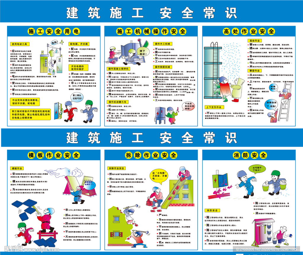 建筑施工安全常识展板