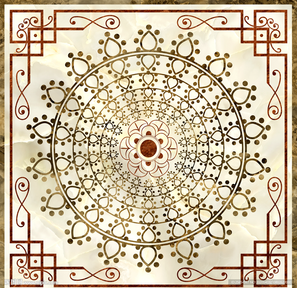 大理石拼花地贴背景