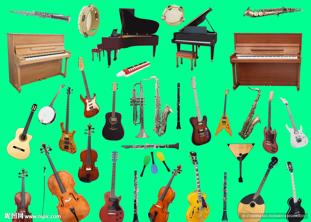 35种乐器高清免扣图