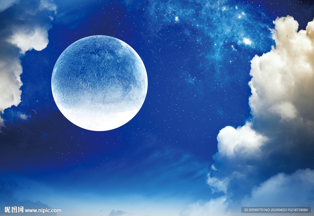 月亮星空背景图