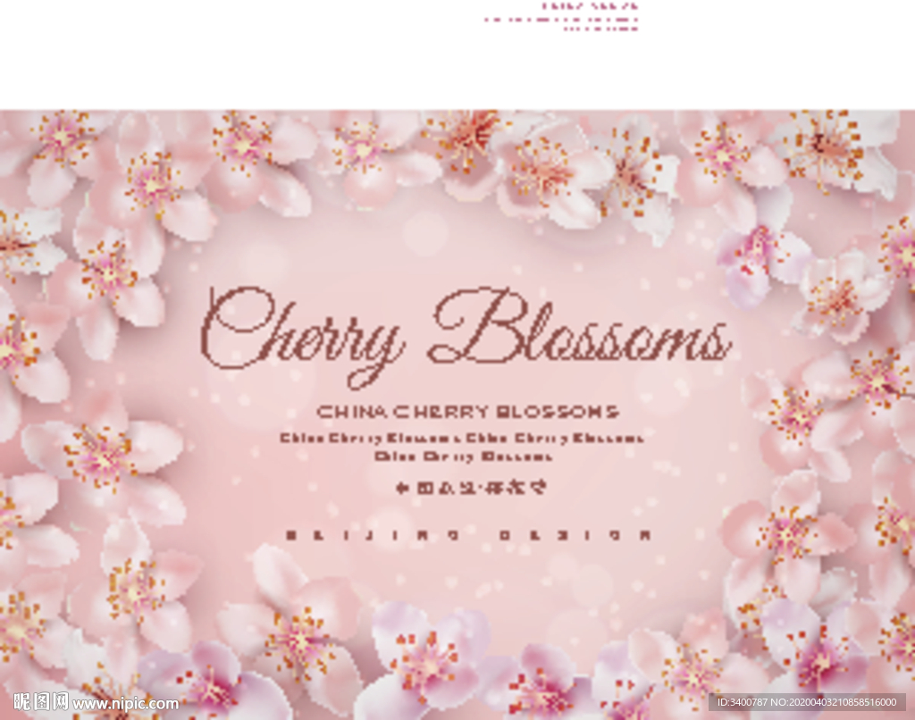 矢量樱花 春天婚礼