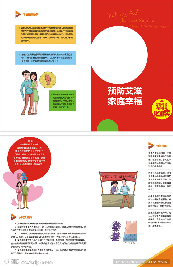 艾滋病宣传折页