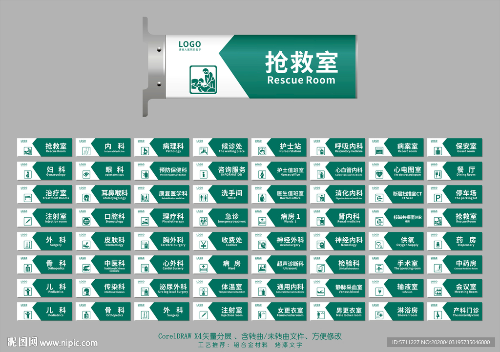 医院VI导视门牌