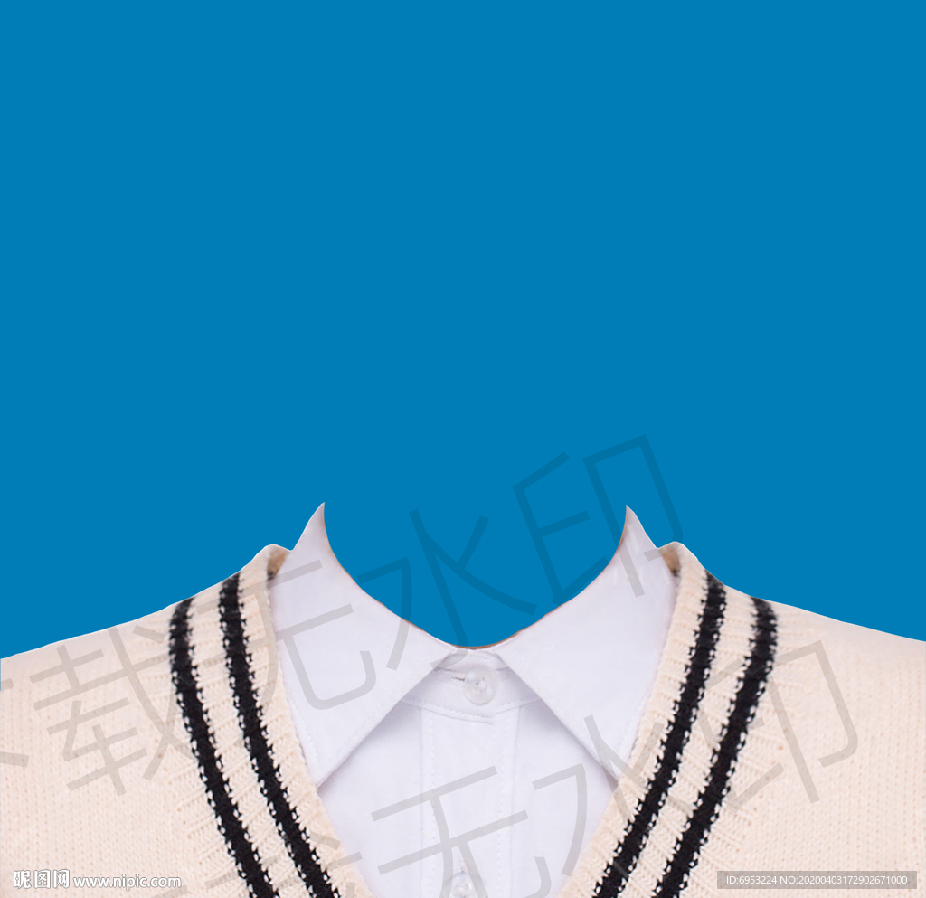 女生毛衣证件照