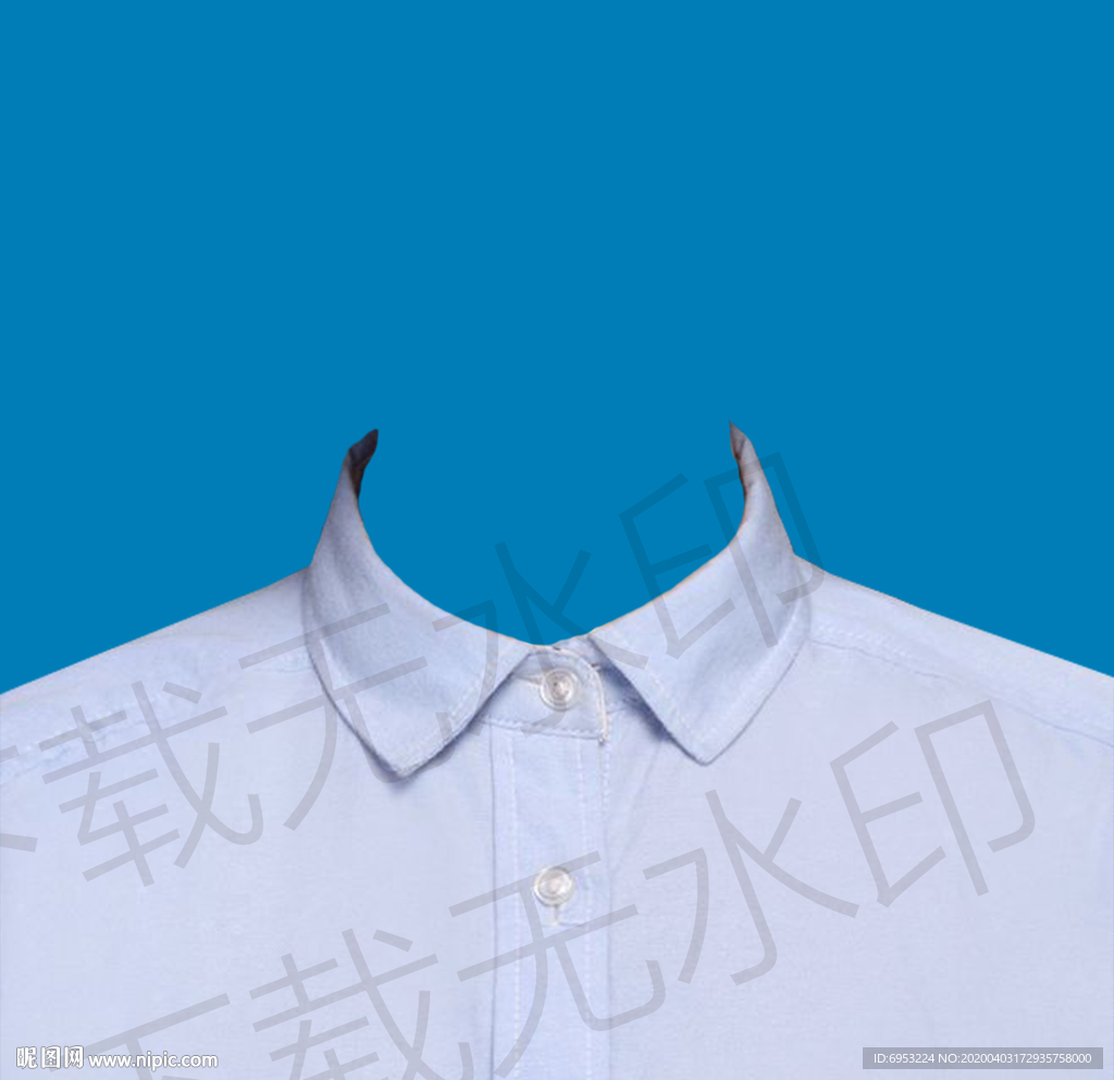 蓝色衬衫模板