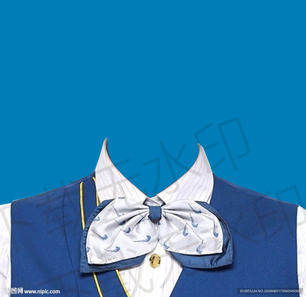 领花制服证件照