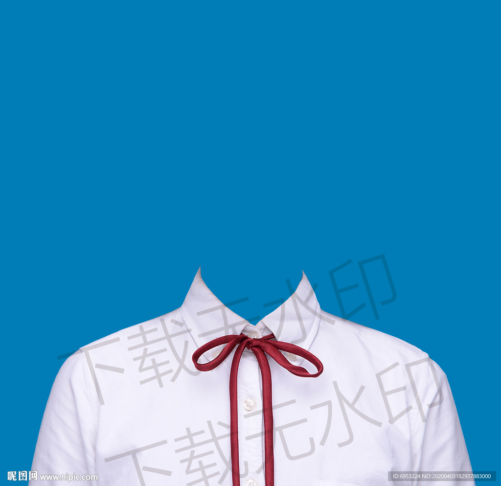 红丝带白衬衫模板