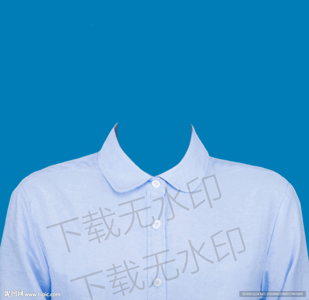 浅蓝色衬衫素材