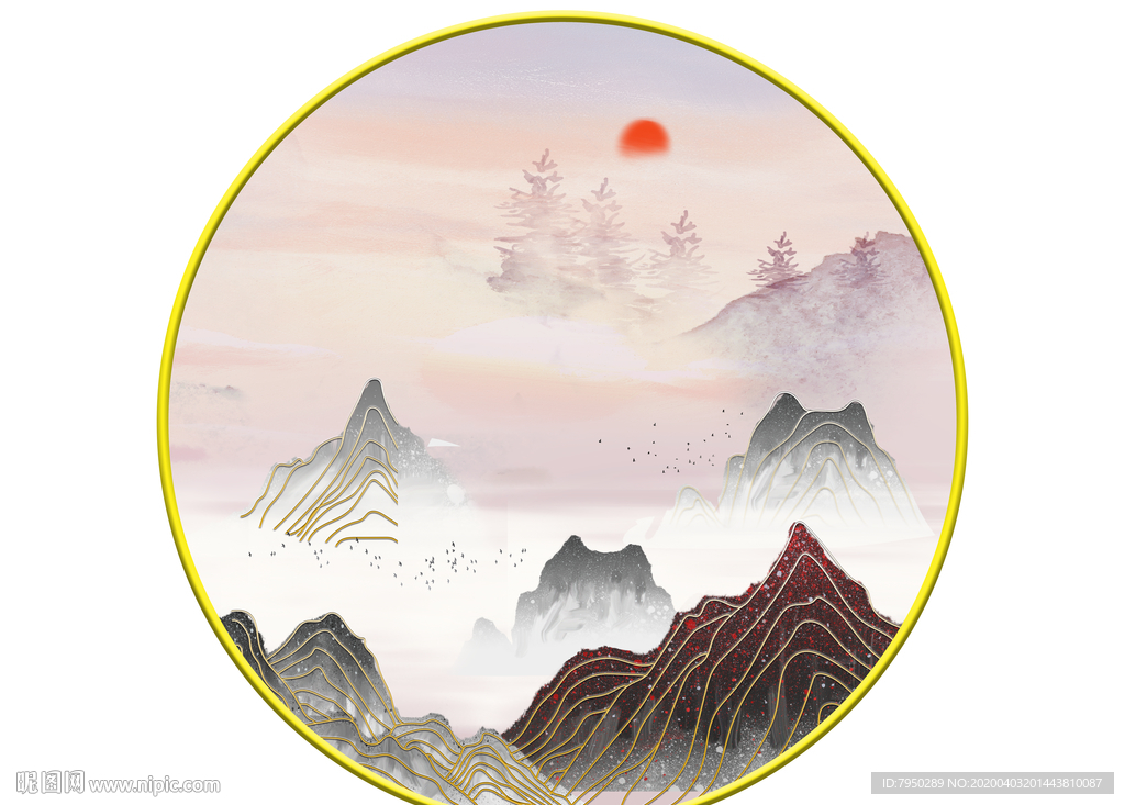 圆形装饰画挂画