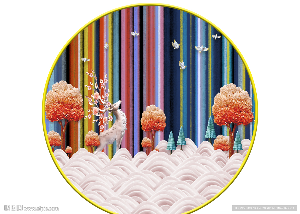 圆形装饰画挂画