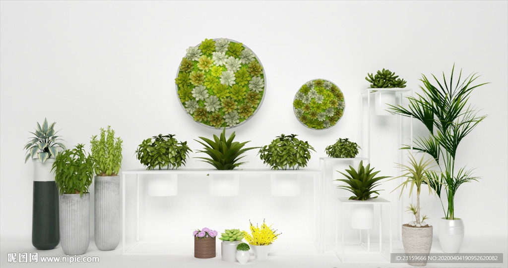 小清新绿色植物组合集