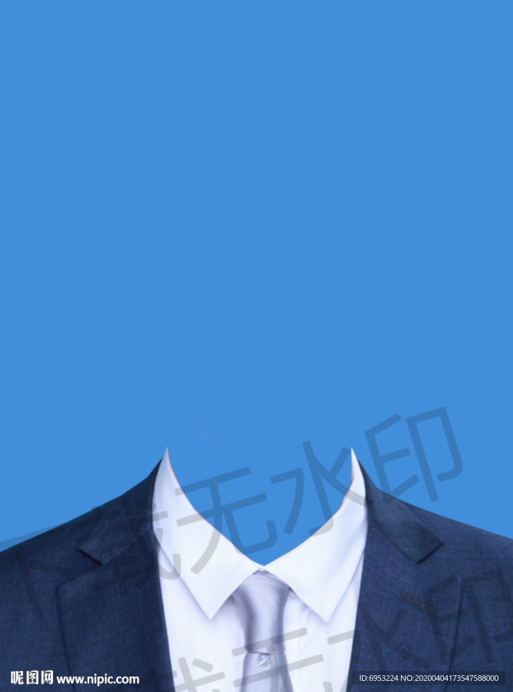 蓝色西装模板