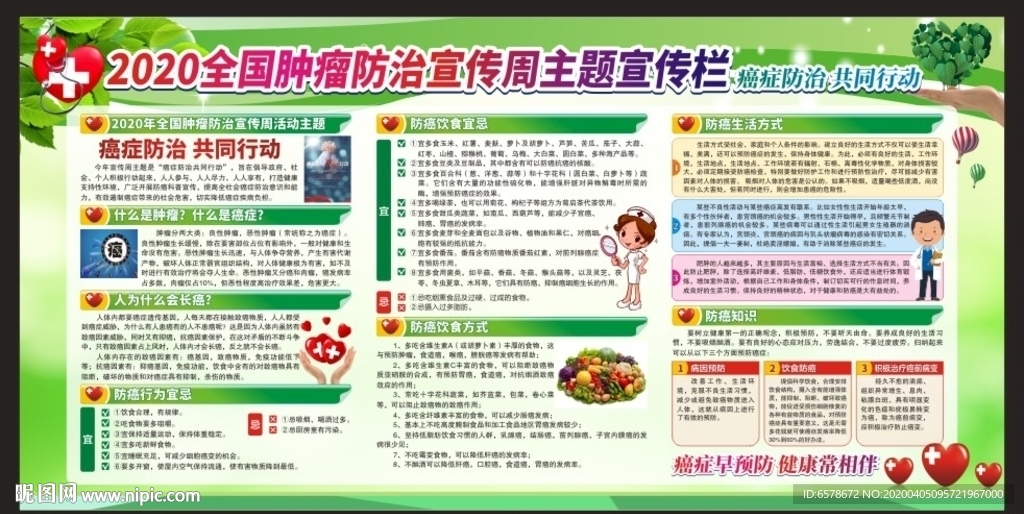 全国肿瘤防治宣传周宣传栏