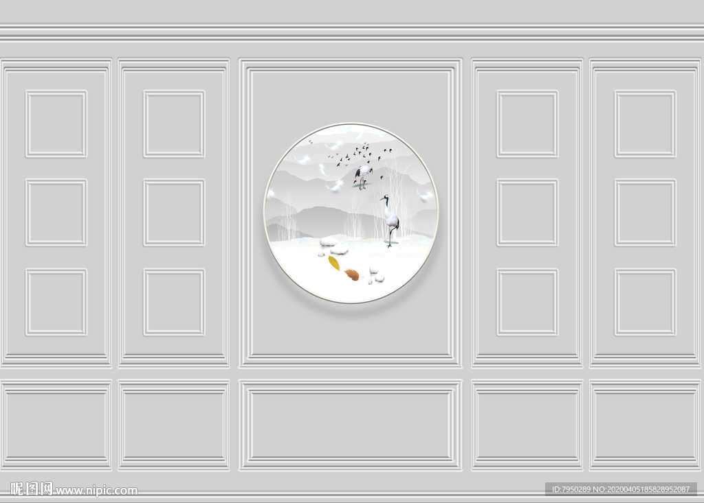 欧式集成墙板背景墙