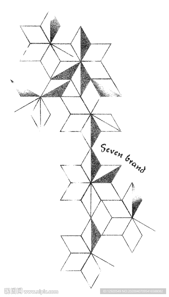 精美几何字母图案