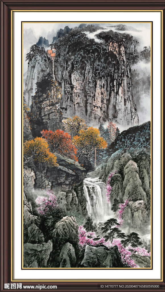 竖幅山水画