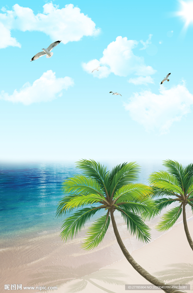 海边蓝天风景