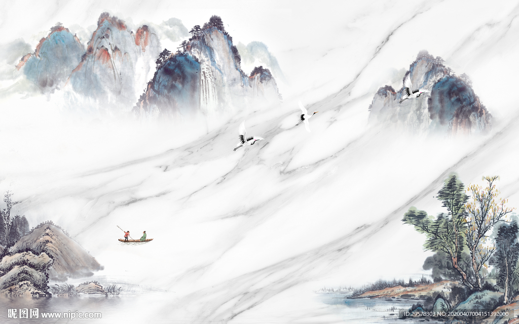 中式新山水极品画 TIF分层