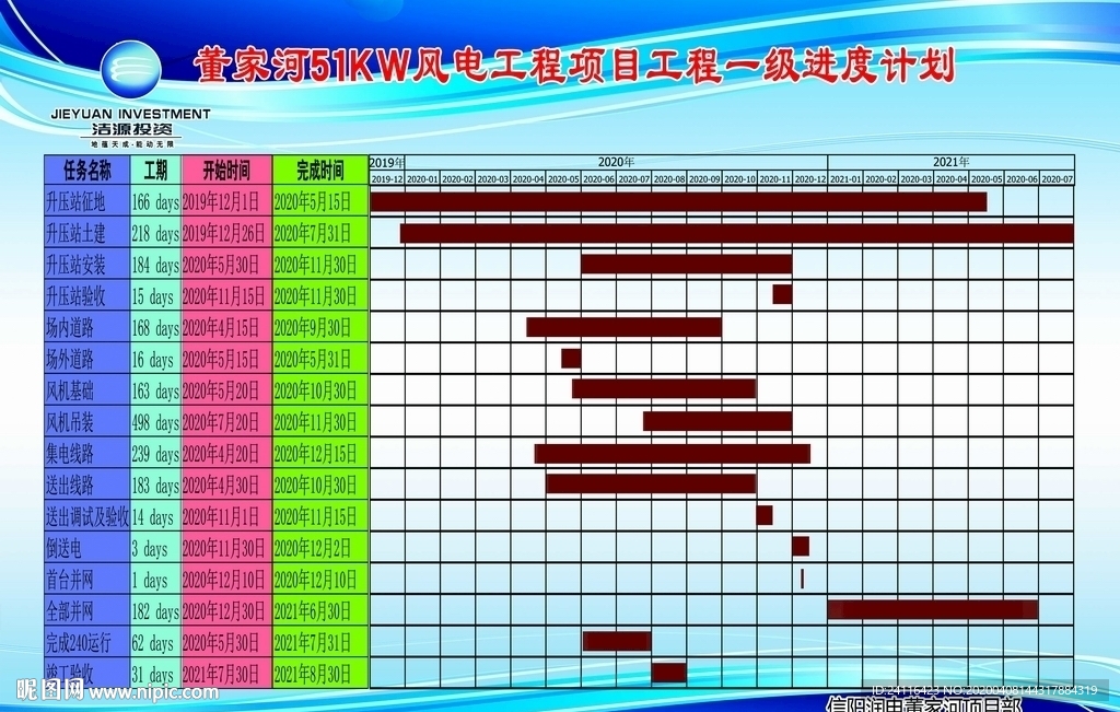 工程进度横道图