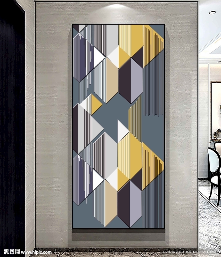 玄关几何装饰画