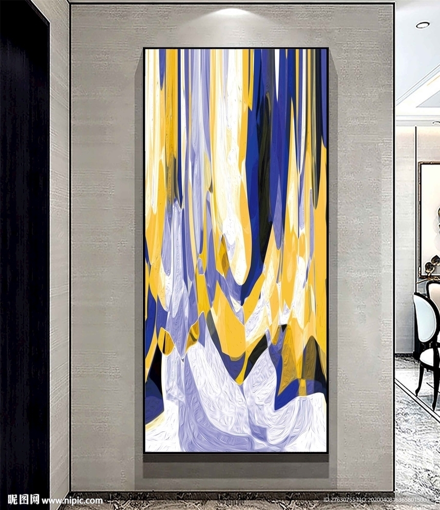 抽象玄关装饰画